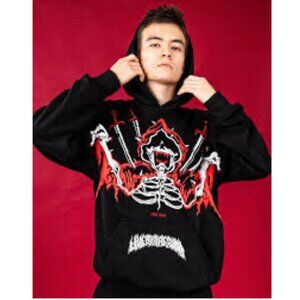 Cool Shirtz Men's/Unisex The Slay Hoodie, Size M, Black & Red